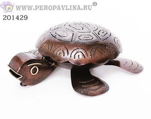 Подсвечник Черепаха 24*8см кор чер металл резн/1шт