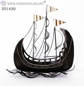 Подсвечник Черная жемчужина 31*32см металл/1шт