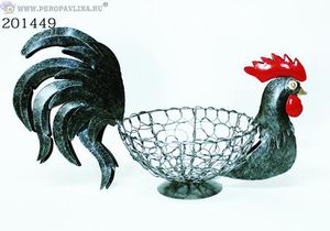 Корзинка для фруктов Петушок 20*22*42см металл/1шт