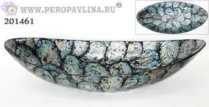 Блюдо Каноэ 61*12*29см графит