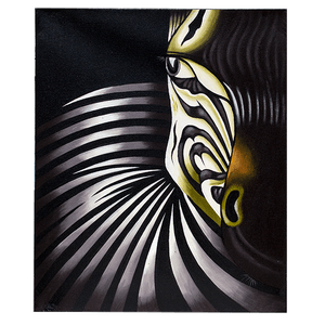 Картина маслом Зебра в песочно-серых тонах 40х50 см