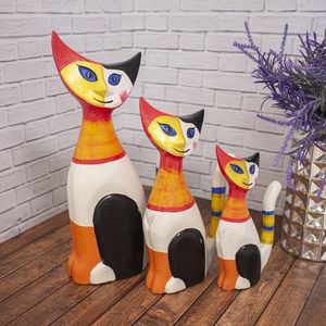 Кошки Пикассо Набор 3 шт 30,25,20 см цветные