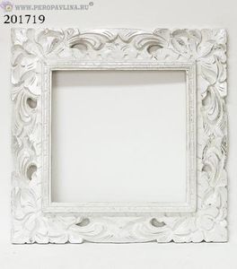 Рама Резная д/Зерк 37*37см баг7см бел сер дерево/1
