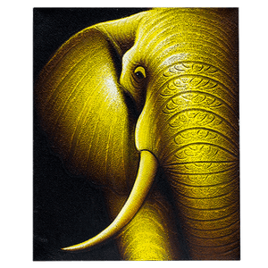 Картина маслом Слон в песочных тонах 40х50 см
