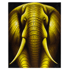 Картина маслом Слон в песочных тонах 40х50 см анфас