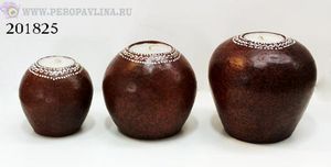 Набор 3шт Ароматическая Свеча Терра КрЖасми Нр3шт д13(11,10)см параф_кер