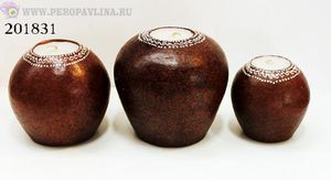 Набор 3шт Ароматическая Свеча Терра Пачули д13(11,10)см параф_кер