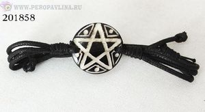 Амулет-феничка Магический Щит черн кость/1шт