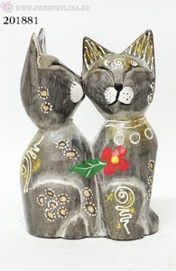Кошечки Пара Романтика 11*16см серое дерево/1шт