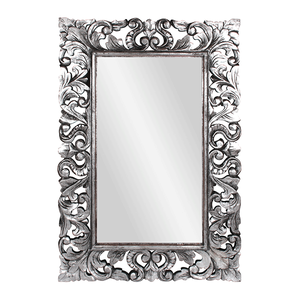Рама резная для зеркала Ренессанс 70х100 см inside 42х72 см Antic Silver