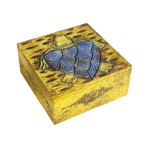 Шкатулка Черепаха Blue 15х7х15 см золото