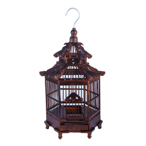 Клетка для птиц Пагода Brown д26в53см