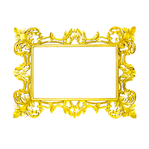 Рама резная для зеркала Моцарт 90х120 см inside 52х82 см Gold