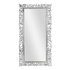 Рама резная для зеркала Адель 60х120 см inside 42х102 см White Silver