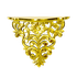 Полка Шамони 40х15х34 см Gold резьба албезия