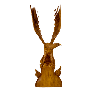 Скульптура Орёл с птенцами 36х103 см (смотрит влево) коричневая суар