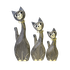 Кошки с бантиком Семья 50,40,30 см дымчатые албезия