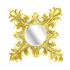 Рама резная для зеркала Версаль 110х110 см inside 48х48 см White Gold