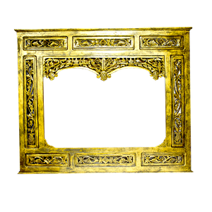 Рама резная для зеркала Арабика 123х100 см Gold antik