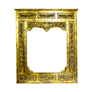Рама резная для зеркала Арабика 99х125х4см баг17см Gold antik