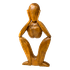 Фигура Абстракция Примитив 20х40 см Задумчивый резьба коричневый суар