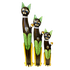 Кошки Семья 100,80,60 см ожерелье стразы желто-зеленая роспись мазками коричневые