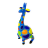 Копилка Жираф 30 см голубой с цветными пятнами  албезия кокос