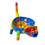 Вазочка Кошка 17х22 см разноцветная роспись в ассортименте албезия кокос