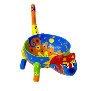 Вазочка Кошка 17х22 см разноцветная роспись в ассортименте албезия кокос