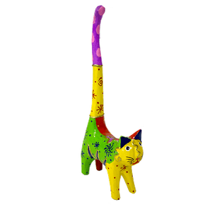 Кошка Хвост трубой 30 см разноцветная роспись в ассортименте