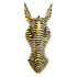 Маска настенная Зебра 30 см черно-коричневая албезия