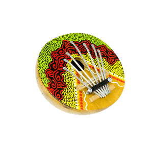 Калимба музыкальный инструмент 14х8 см Восточный узор австалийская мозаика в ассортменте кокос