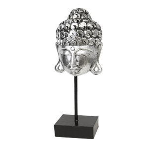 Маска Будды на подставке 40 см Silver Antic резьба албезия