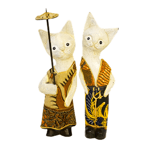 Коты Пара 27 см с зонтиком крек эффект батик в ассортименте