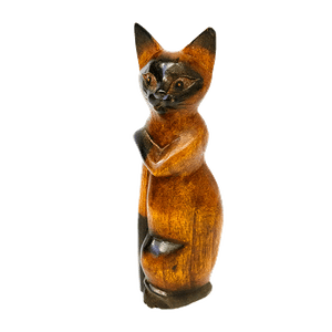 Кошка 20 см резьба коричневая суар
