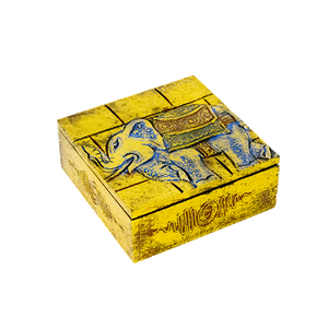 Шкатулка Слон Gold Blue 13х5х13 см золото