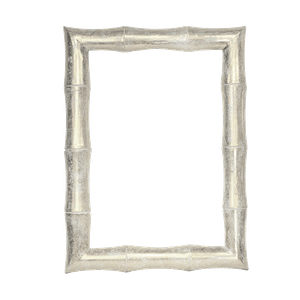 Рама для зеркала Бамбук 60х80 см inside 45х66 см White Silver