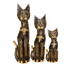 Кошки Семья 50,40,30 см ожерелье цветок роспись роспись мазками коричневые