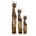 Кошки Семья 100,80,60 см ожерелье инкрустация камнями Цветок узор роспись мазками коричневые