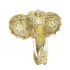 Маска настенная Слон 28х30 см Три цветка серо-бежевая с золотом албезия