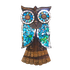 Панно Сова 35 см голубые крылья инкрустация мозаикой албезия