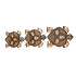 Панно Черепаха Узор набор 3 шт 28, 22, 20 см дерево