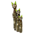 Кошки в платье Семья 100,80,60 см зеленые ушки платье серое роспись мазками коричневые