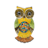 Панно настенное Сова 30 см инкрустация мозаика роспись мазками разноцветная албезия