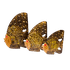 Рыбки Набор 3 шт 25,20,15 см коричневые золотая патина резьба албезия