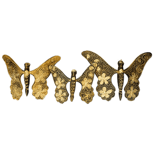 Бабочки Набор 3 шт  27,24,18 см Золотые цветы коричневые албезия