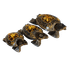 Шкатулки Черепахи Набор 3 шт 20,16,12 см Цветок красная обсыпка коричневые албезия