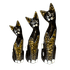 Кошки Семья 35,30,25 см Мозайка коричневые албезия