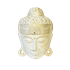 Маска настенная Голова Будды 25 см резьба White Wash and Gold албезия