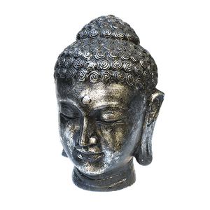 Голова Будды 20х36 см античное серебро